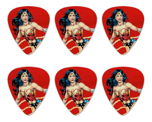 Wonder Woman Character Novedades Púas Para Guitarra Calibre