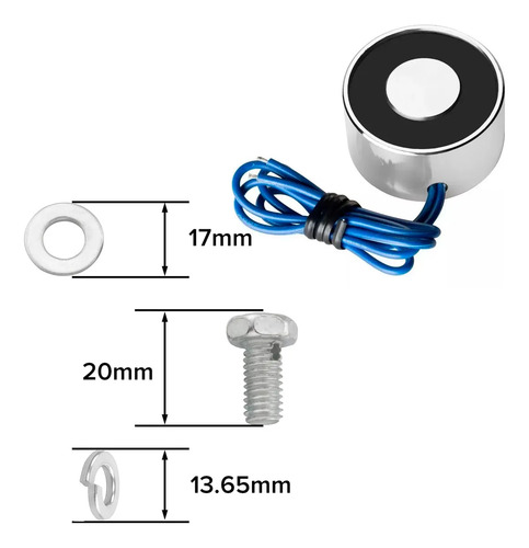 Tecneu Electroimán Iman Electrico Succión 85kg Cargas Pesadas 12v