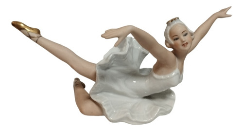 Figura Porcelana Wallendorf Bailarina Mide 21 Cm Largo 