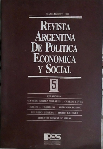 Revista Argentina De Politica Economica Y Social 5 Año 1985