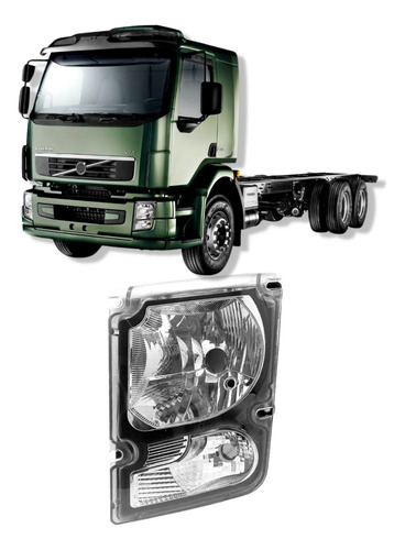 Farol Volvo Vm 310 270 Com Pisca 06 A 13 Lado Esquerdo Nino