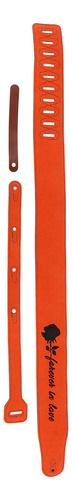 Correa De Guitarra De Cuero Nubuck Ajustable Para Bajo Eléct