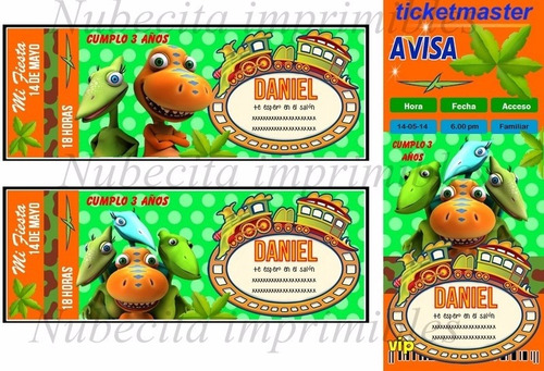 Kit Imprimible 3x1 Dinotren