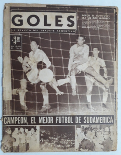 Revista Goles 558 - Argentina Campeon Sudamericano 1959 Fs