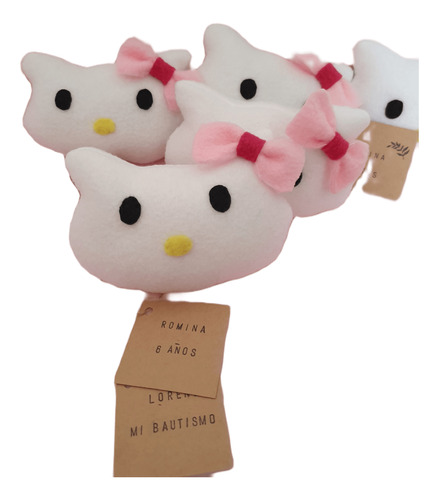 Souvenir Muñeco Hello Kitty Con Tarjeta Personalizada X 5u