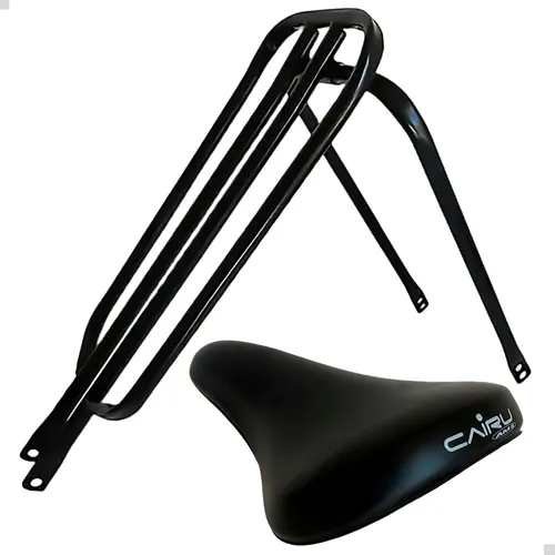 comprar Garupeira Garupa Reta Bh Bagageiro + Banco Selim Cairu Ams