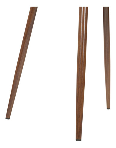 Imagen 9 de 10 de Silla Comedor Retro Tapizada Gaia Coelle Nogal - Negro