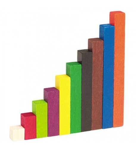 Regletas Cuisenaire En Madera  X100 Matemáticas Niños 2530