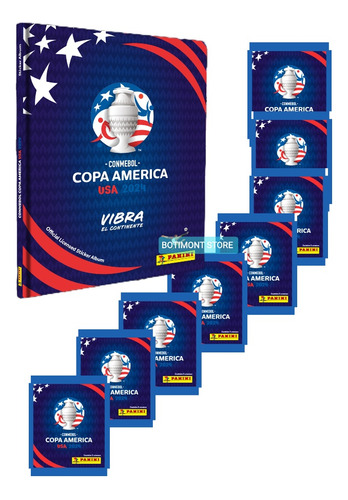 Álbum Duro+10 Sobres Copa América Usa 2024 Panini 