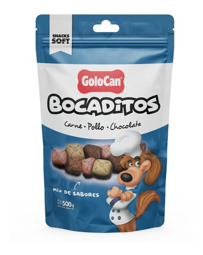 Bocaditos Blandos Golocan Perros X 500g Carne/pollo/chocolat