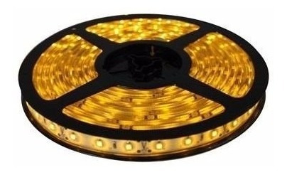 Fita Led 3528 5m 300l 12v À Prova D'água Amarela + Fonte