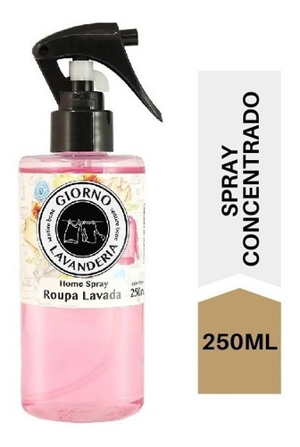 Imagem 3 de 6 de Aromatizador Ambiente Aroma Roupa Lavada Giorno Spray 250ml