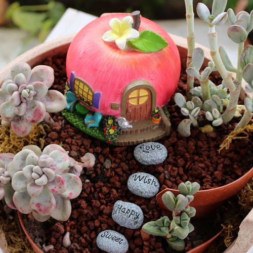 Estatua De Resina Estatuilla En Miniatura Planta De Césped