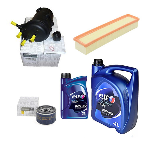 Kit Filtros 5l Aceite Elf 10w40 Renault Kangoo K9k 1.5 Dci