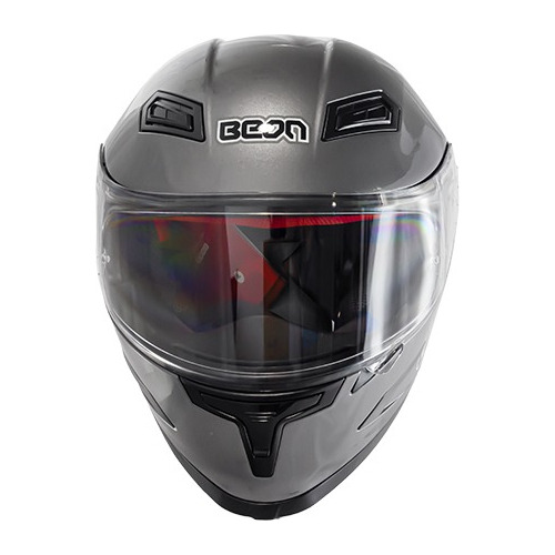 Casco Moto Integral Full Face - Gris B503 Marca Beon 