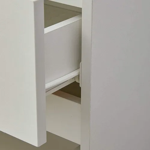Velador Cajon Doble Minimal Blanco