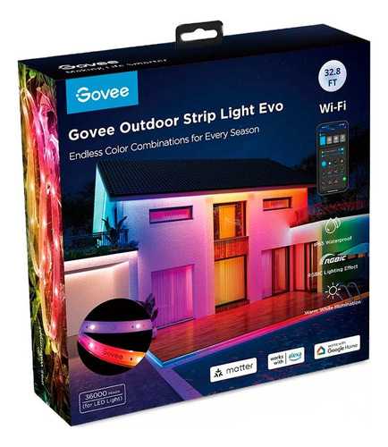 Luces Led De Exterior Rgbicw Wifi Y Ble 10 Mts - Govee