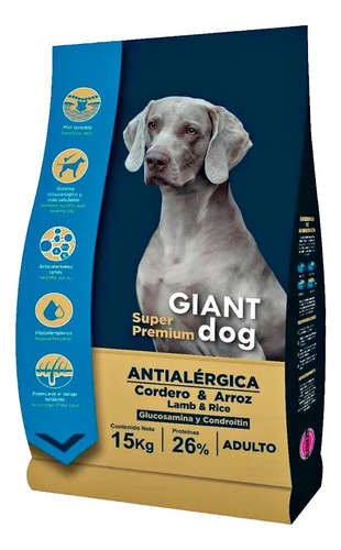 Giant Dog Hipoalergénico Adulto De Cordero 15 Kg