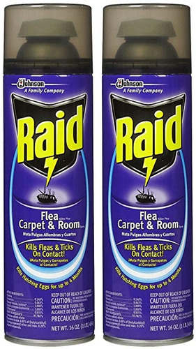 Raid Flea Killer Plus, Alfombras Y Habitaciones En Aerosol, 