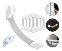 Comprar Pack 8 Seguros Ajustables Y Flexibles Para Niños Y Bebés - Seguridad En Cajones, Muebles, Refrigerador, Wc - Seguridad Traba Puertas - Protección Multipropósito Bebés - Myg Hogar