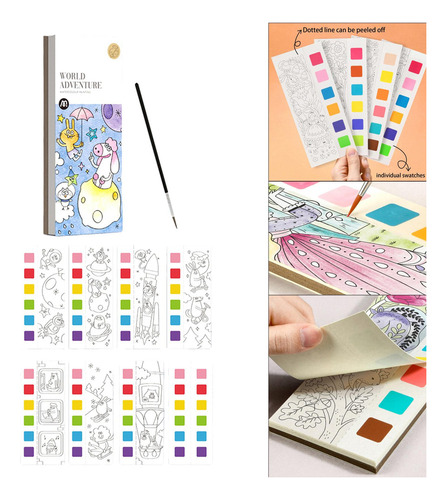 Shaoke Libro For Colorear De Acuarela For Niñas Y, Juego De