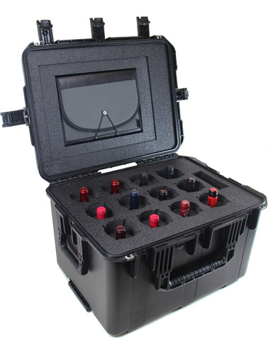 Casepro Cpwine12b 12 Botellas Wine Carrier Con Ruedas De Pol