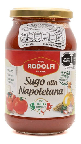 Salsa Rodolfi De Tomate Napolitana 400g