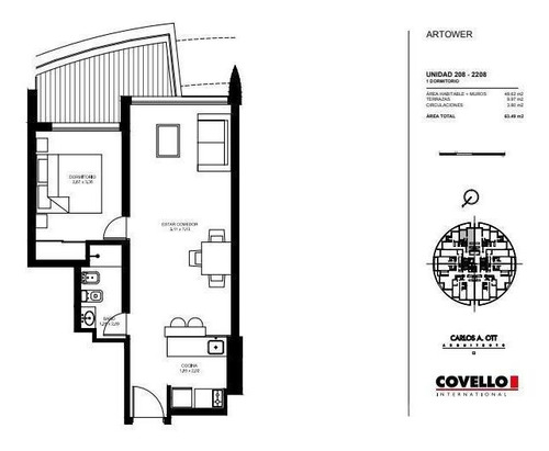 Imagen 9 de 30 de Apartamento De Un Dormitorio En Piso 21 , Garage, Edificio Con Amenities