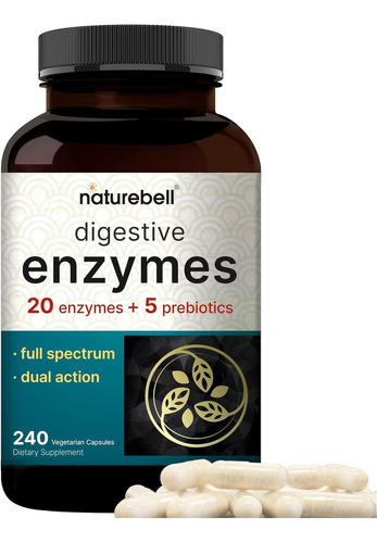 Enzimas Digestivas Con Prebioticos 400 Mg Naturebell