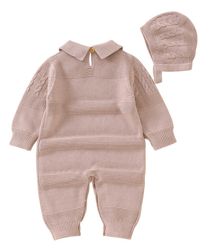 Set Enterito Tejido Bebe Primer Ajuar 100% Algodon Mas Gorro