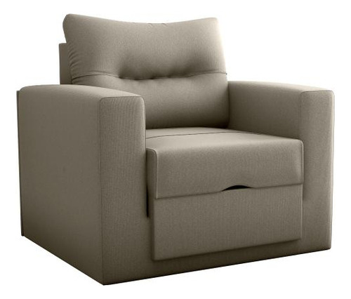 Sofá Cama Marissol 1 Lugar Suede Capuccino