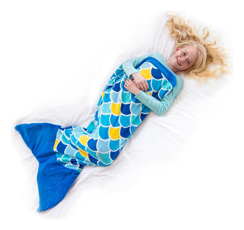 Fin Fun Mermaid Tail Blanket Para Niños Cuddle Tails, Adulto