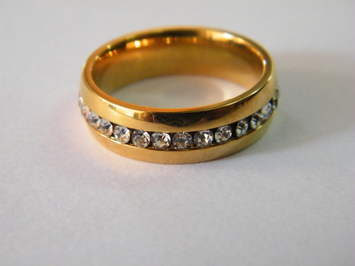 Anillo Elegante De Acero Para Bodas- Compromisos.