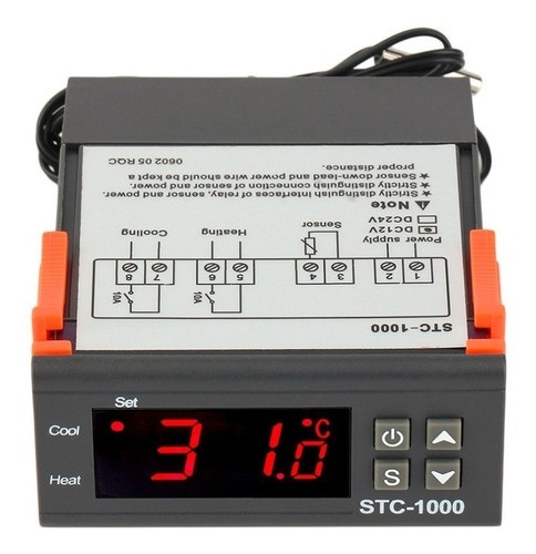 Termostato Digital Con Sonda Stc1000 Controlador Temperatura