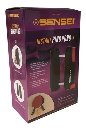 Imagen 3 de 6 de Set Ping Pong Portátil 2 Paletas + Pelotas + Red Retráctil