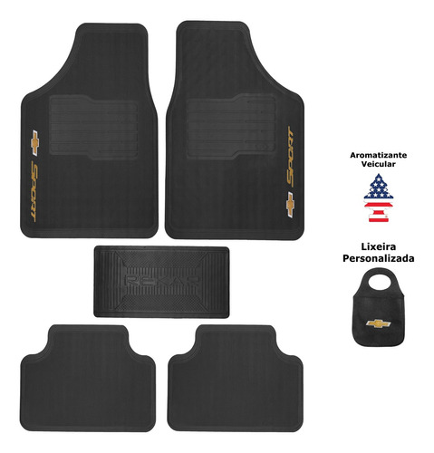 Kit Tapete Automotivo Chevrolet + Lixeira Personalizada