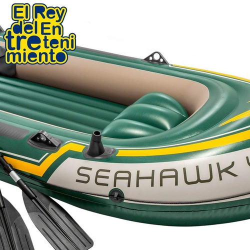 Imagen 5 de 6 de Bote Intex Gomón Inflable 4 Personas + Remo +inflador El Rey