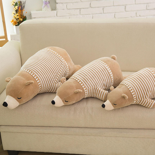 Sleeping Bear Pillow Comfortable Office Kids Brown 50cm