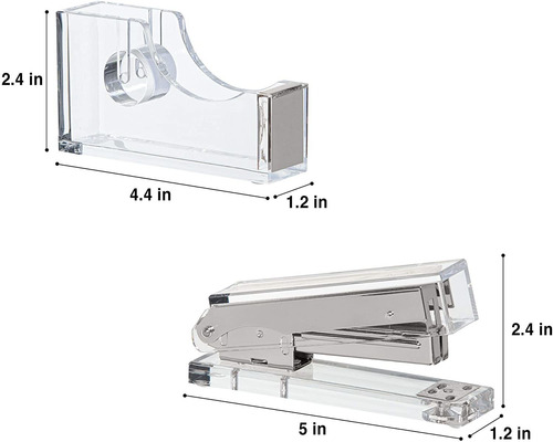 Staple Stick Office Supplies Designer - Acrylic Lucite Silv