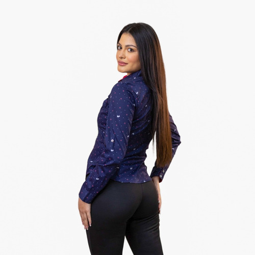 Blusa Estampada Con Perritos Puppies Para Oficina Formal