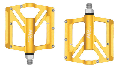 Pedales Para Bicicleta Bmx 1/2 Aluminio Naranja Alnc-827 Hs