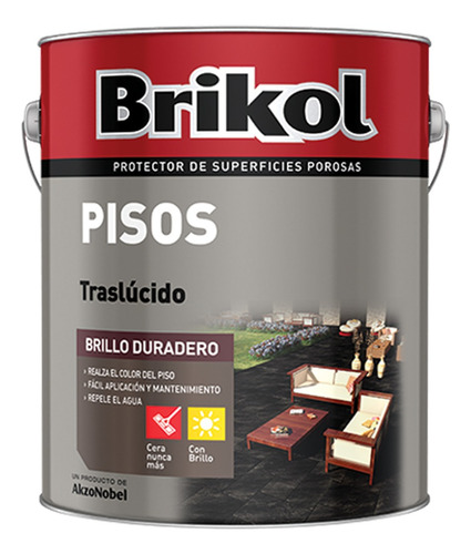 Brikol Pisos Brillo Duradero 4lts Protector Impermeabilizant