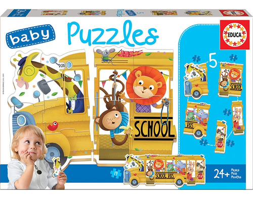 Educa 17575 Baby Puzzle Bus Animalitos