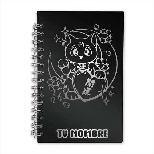 Libreta Sketchbook Sailor Moon Luna Personalizada