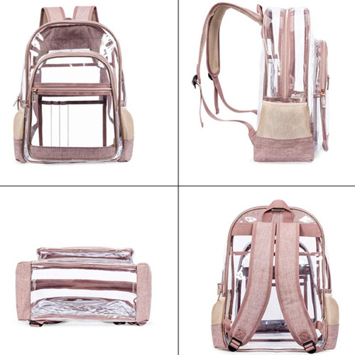 Mochila Transparente Grande, Bolsa Transparente De Pvc Resis
