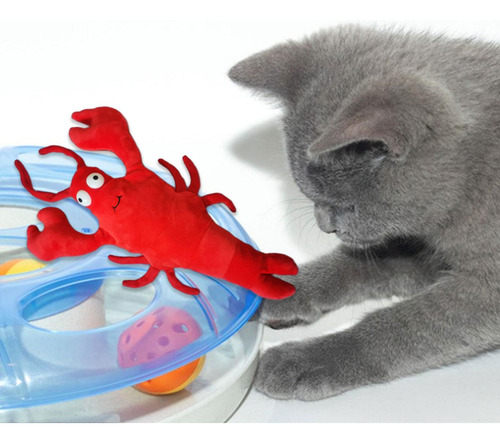 Juguete Disquete Para Gatos Con Forma De Langosta, Juguete