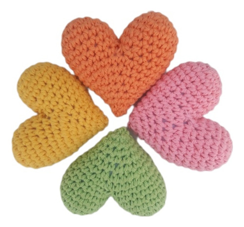Pack 50 Corazones Souvenirs Tejidos
