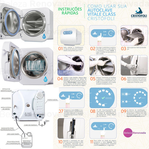 Autoclave Cristofoli 12 Litros Esterilização + Teste Químico
