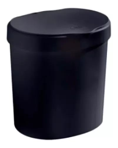 Papelera baño negro 3L