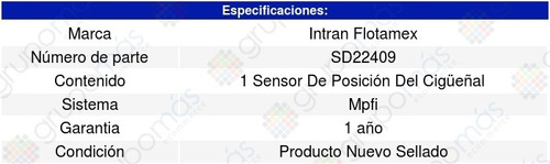 Sensor Cigueñal Ckp Bmw 320i 2.2l L6 2005 Intran